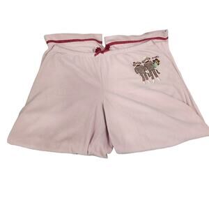 Nick & Nora Vintage Pajama Bottoms Pink Sock‎ Monkey Size XL